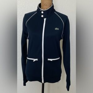 Lacoste Navy Blue Jacket with White Accents
